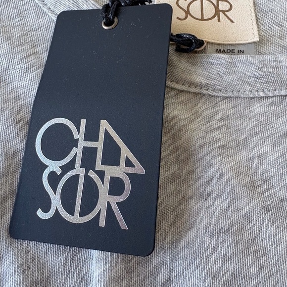 Chaser Heather gray Size M 100% Cotton super soft Long sleeve tee - Picture 5 of 9